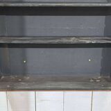 1950s English mahogany wall display cabinet