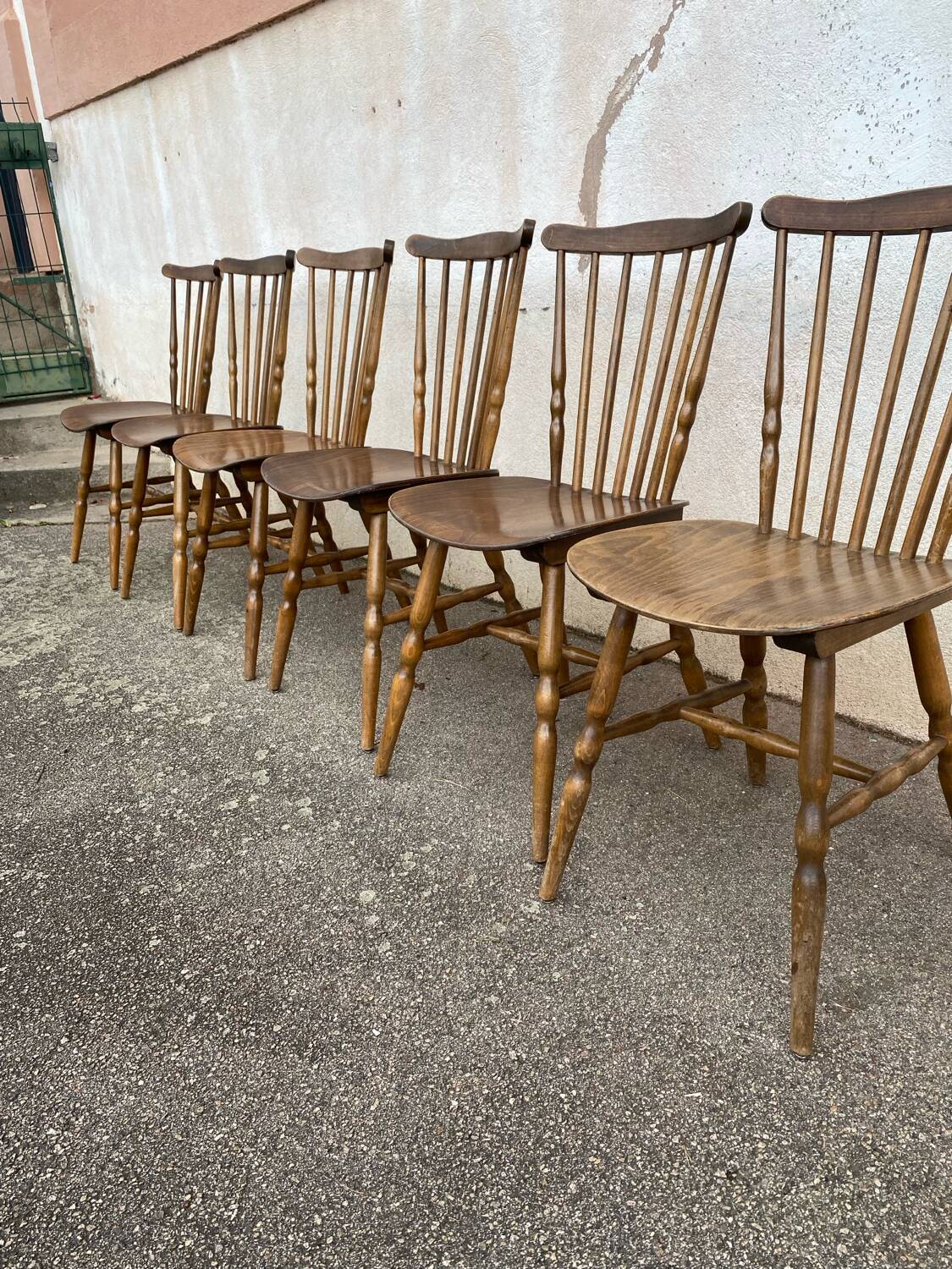 Set of 6 Baumann chairs, 1970