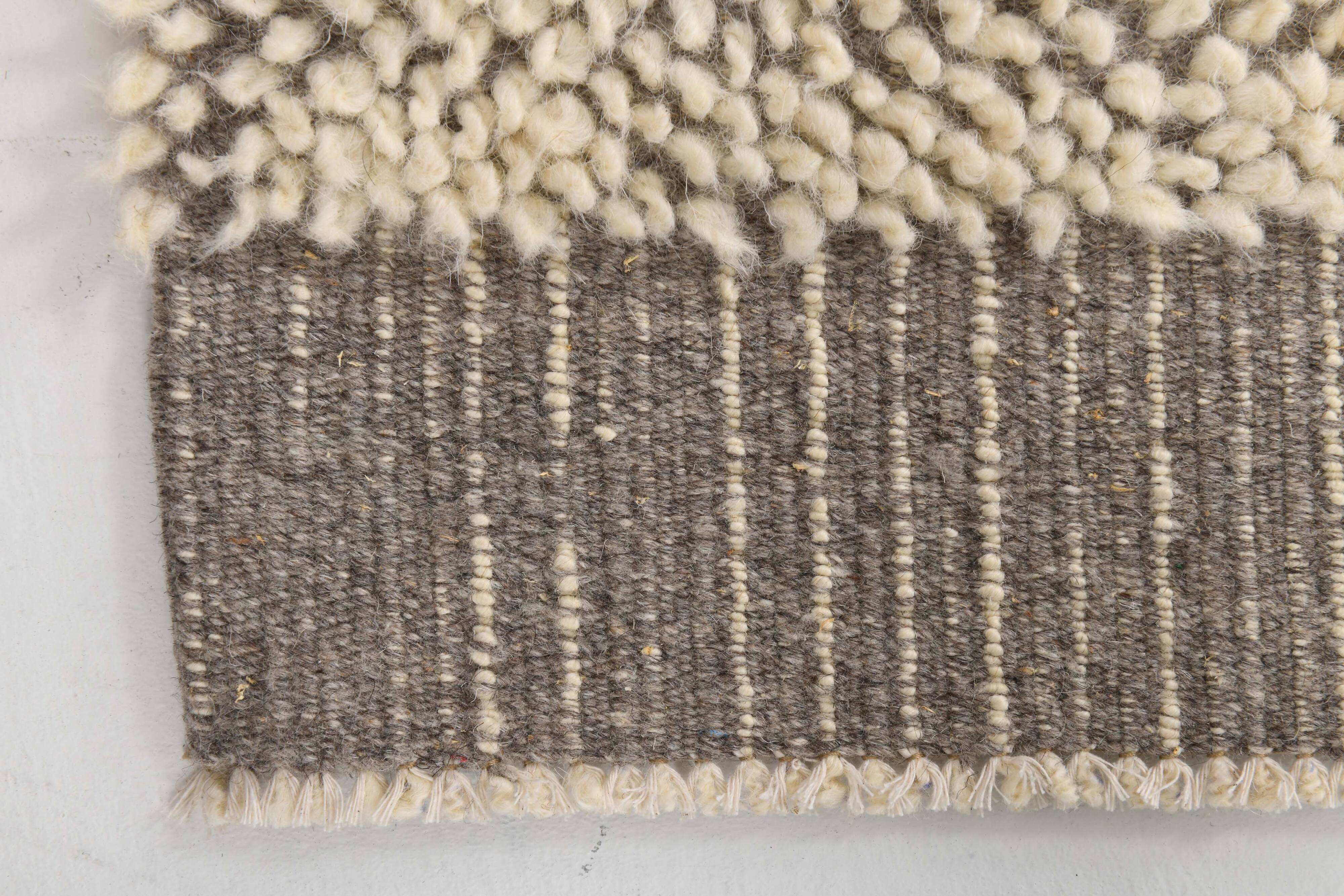 4x7 Kilim Contemporary Gray Beige Kilim Rug, 130x212Cm