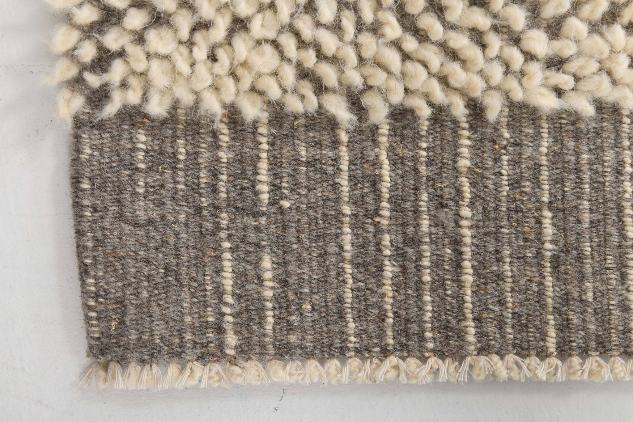 4x7 Kilim Contemporary Gray Beige Kilim Rug, 130x212Cm