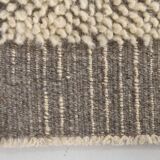 4x7 Kilim Contemporary Gray Beige Kilim Rug, 130x212Cm