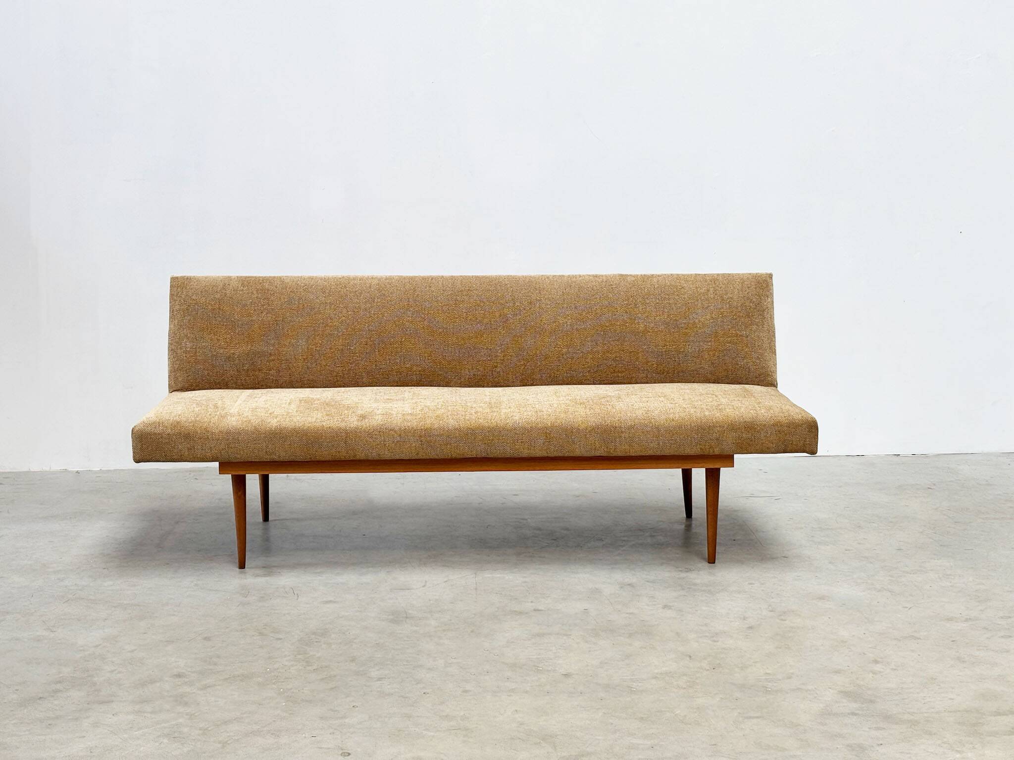 1970's German wooden sofa / daybed
