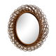 Oval rattan mirror 60s
