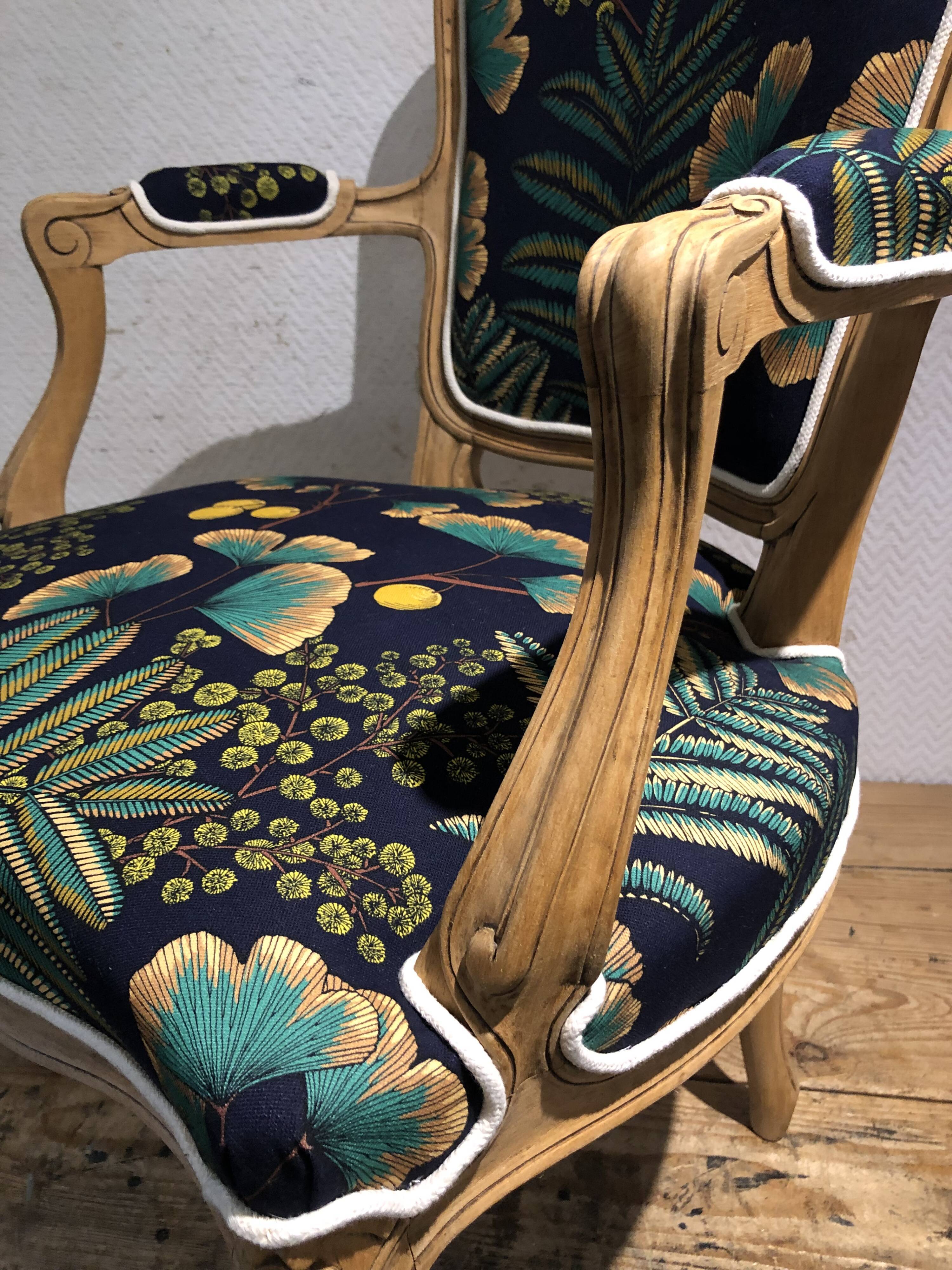 Louis XV style cabriolet armchair