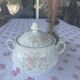 Porcelain soup tureen with floral pattern