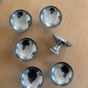 6 vintage stainless steel cups