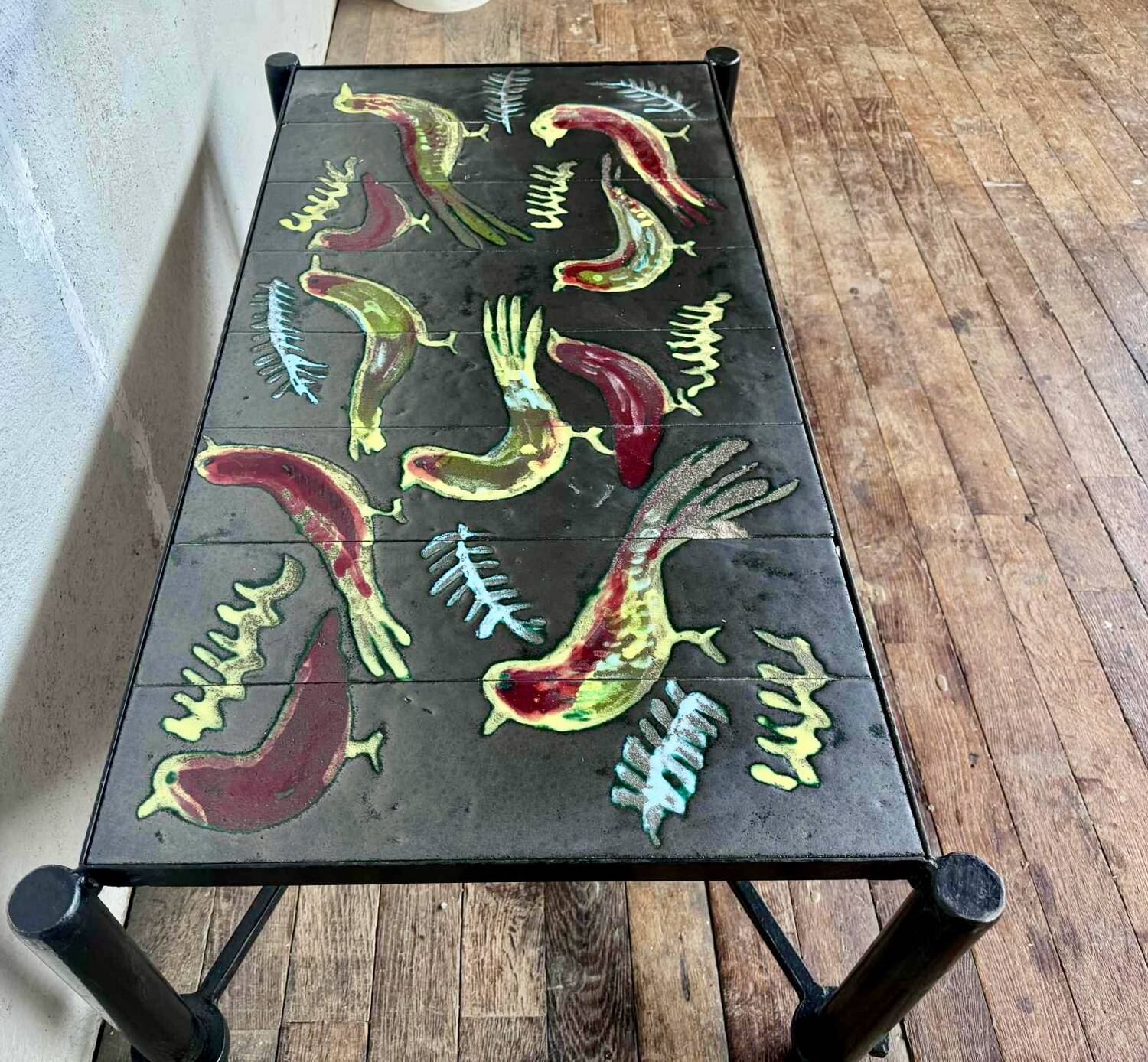 Jacques adnet and guidette carbonnel coffee table 1950