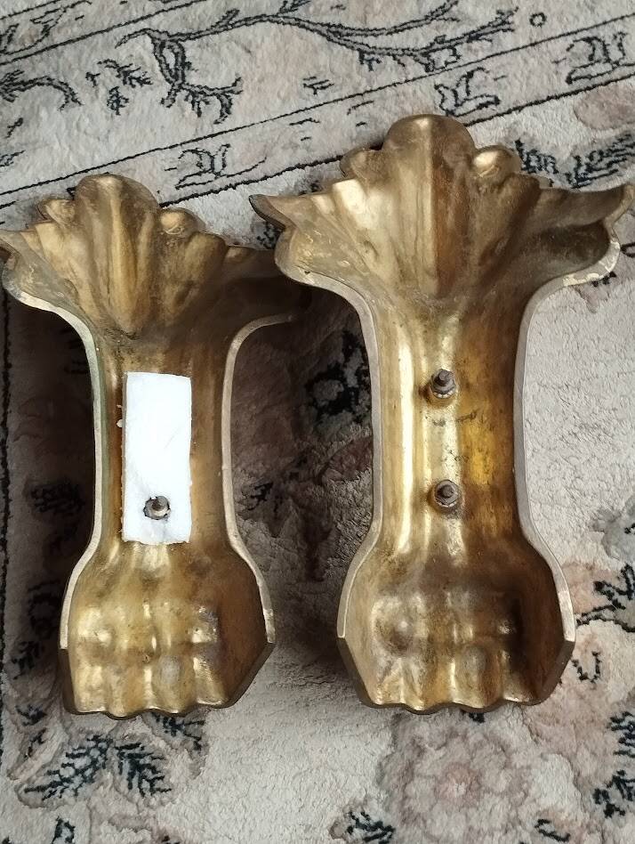 Set of 4 solid bronze furniture legs – new