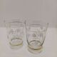 Vintage glasses with rose pattern