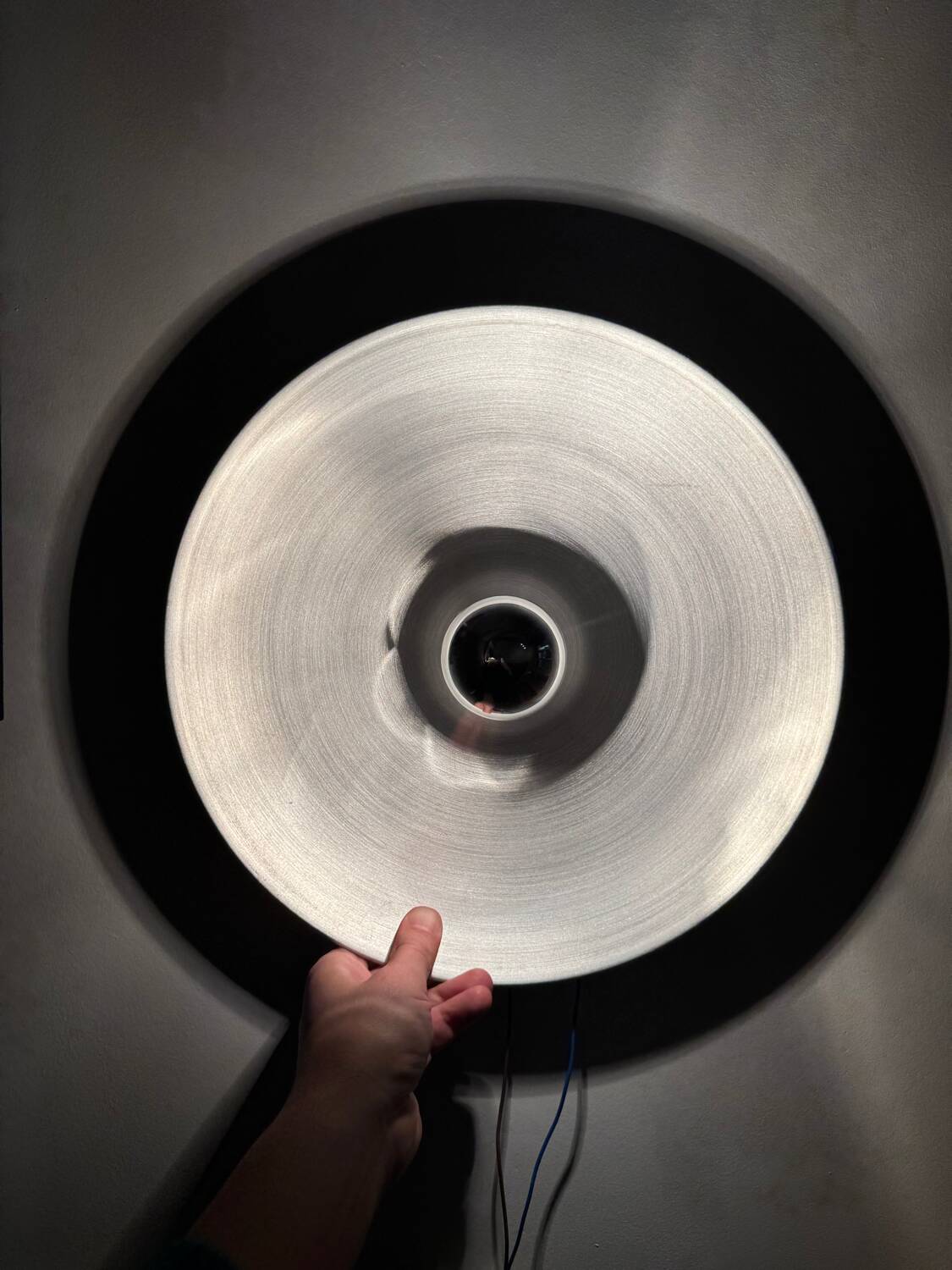 Modernist silver wall light(s)