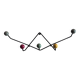 Wall coat rack Roger Feraud, metal and wooden balls.