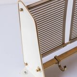 1950s German metal wall coat rack