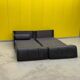 De Sede DS-76 Modular 2-Seater Sofa / Sofa Bed – Black Leather (1970s)