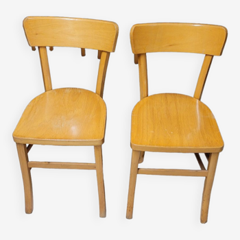 Paire chaises de bistrot ancienne, 1950s