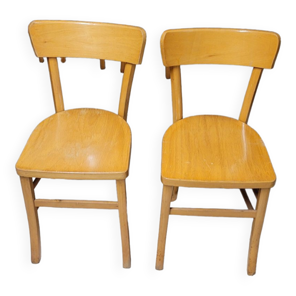 Paire chaises de bistrot ancienne, 1950s
