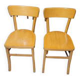 Paire chaises de bistrot ancienne, 1950s