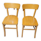 Paire chaises de bistrot ancienne, 1950s