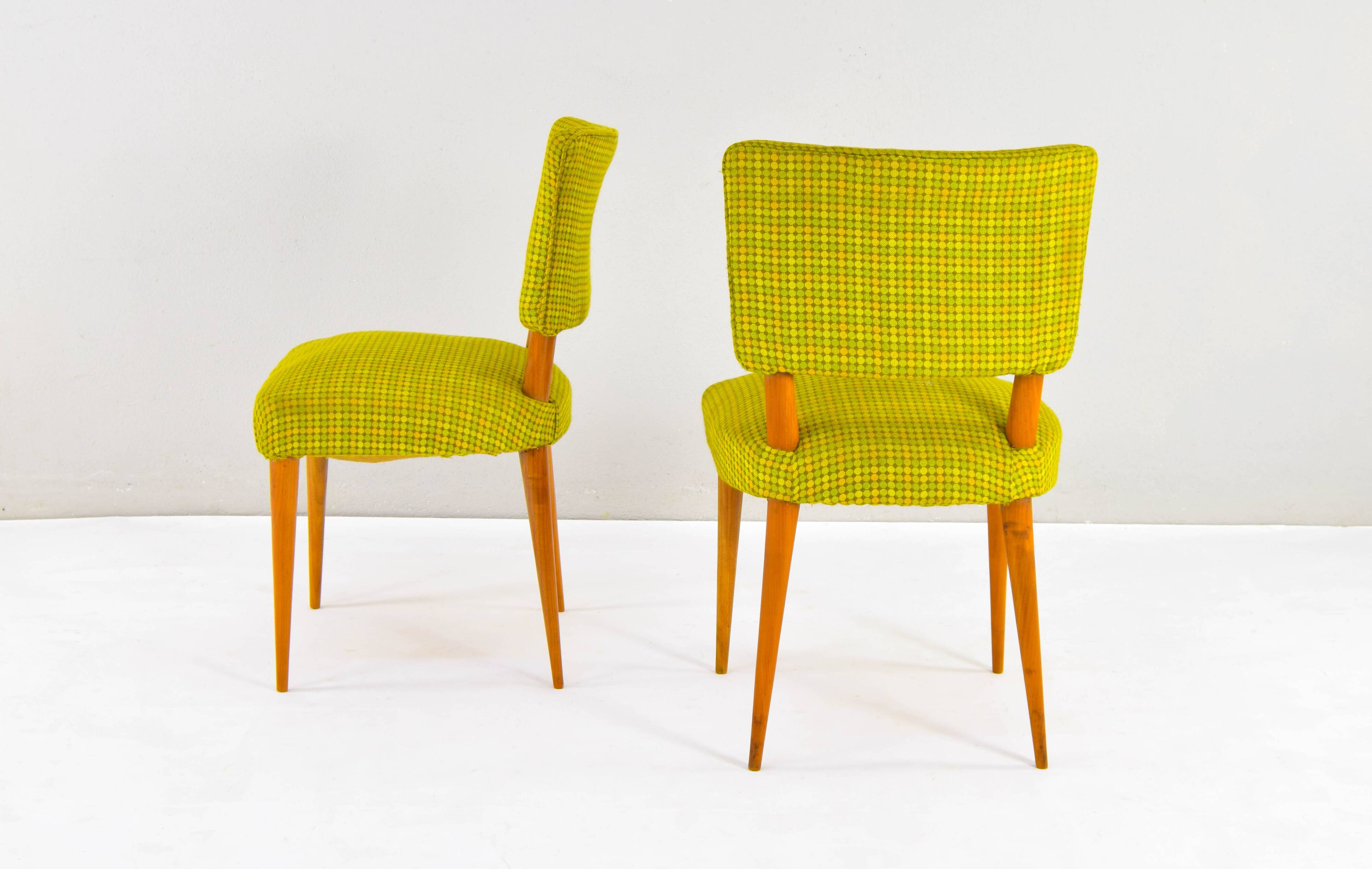 Dining Set Danish Teak and Textile Chairs 50s