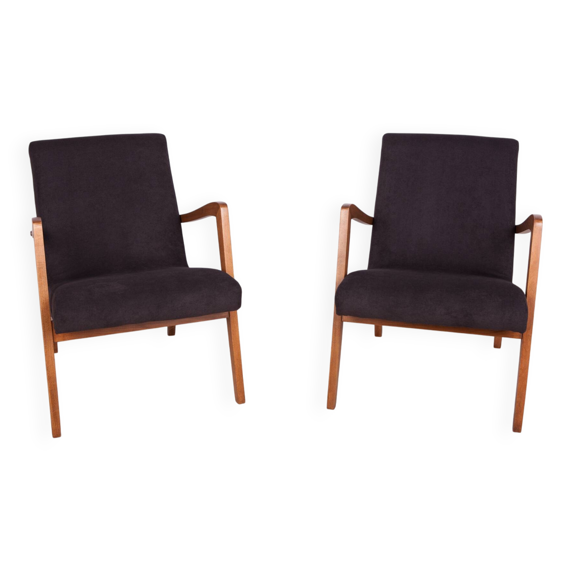 Type 300-138 Beech Armchairs from Bystrzyckie Furniture Factory, 1960s, Set of 2