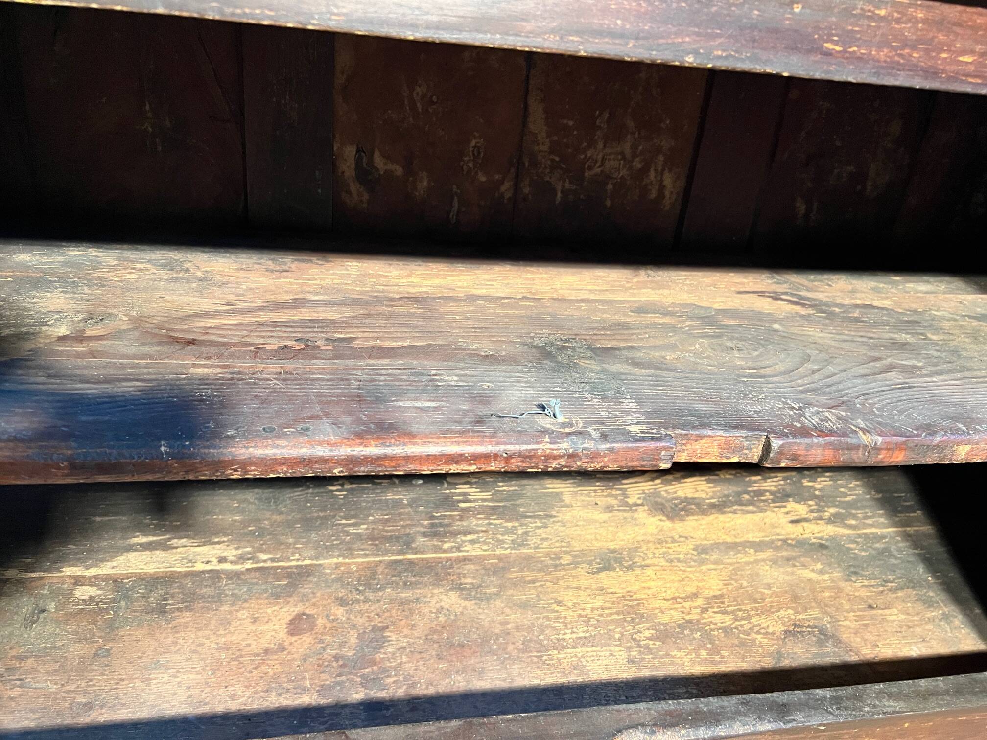 18th century mahogany store bank counter to be restored