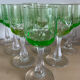 Set of 10 uraline glasses from the 1970s.