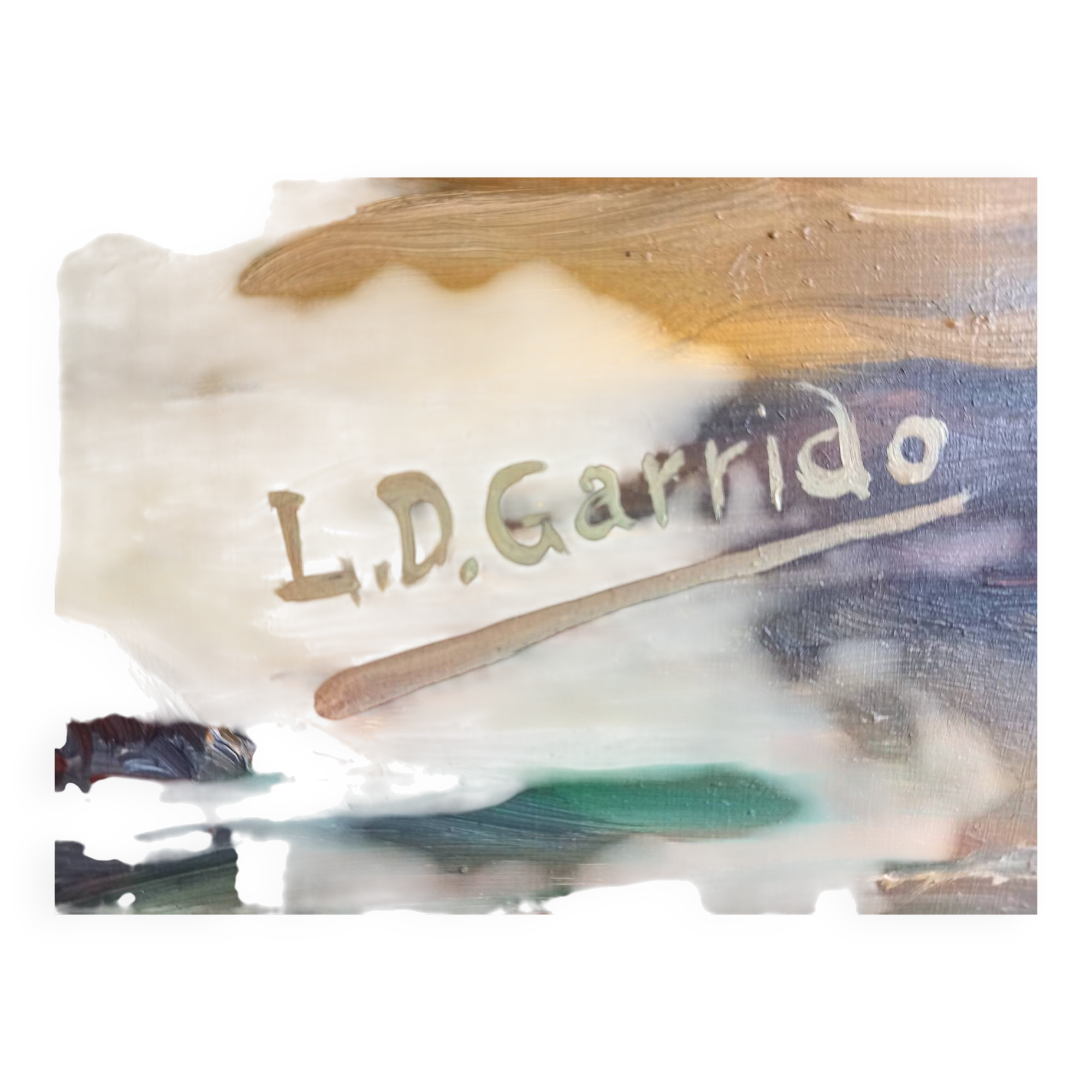 Marine with Shimmering Boats – Knife Oil by Louis D. Garrido