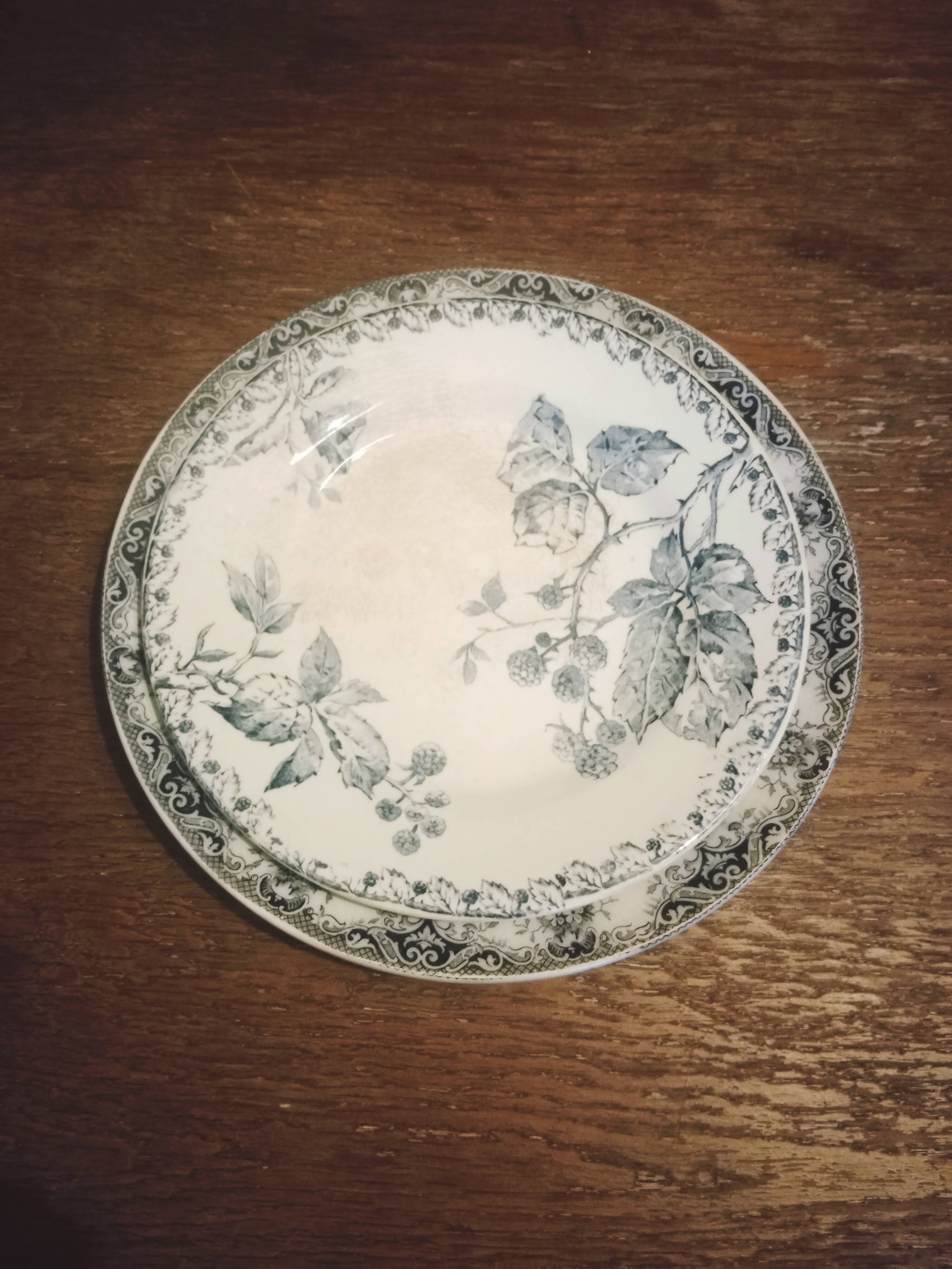 Ensemble dépareillé vintage fleuris bleus