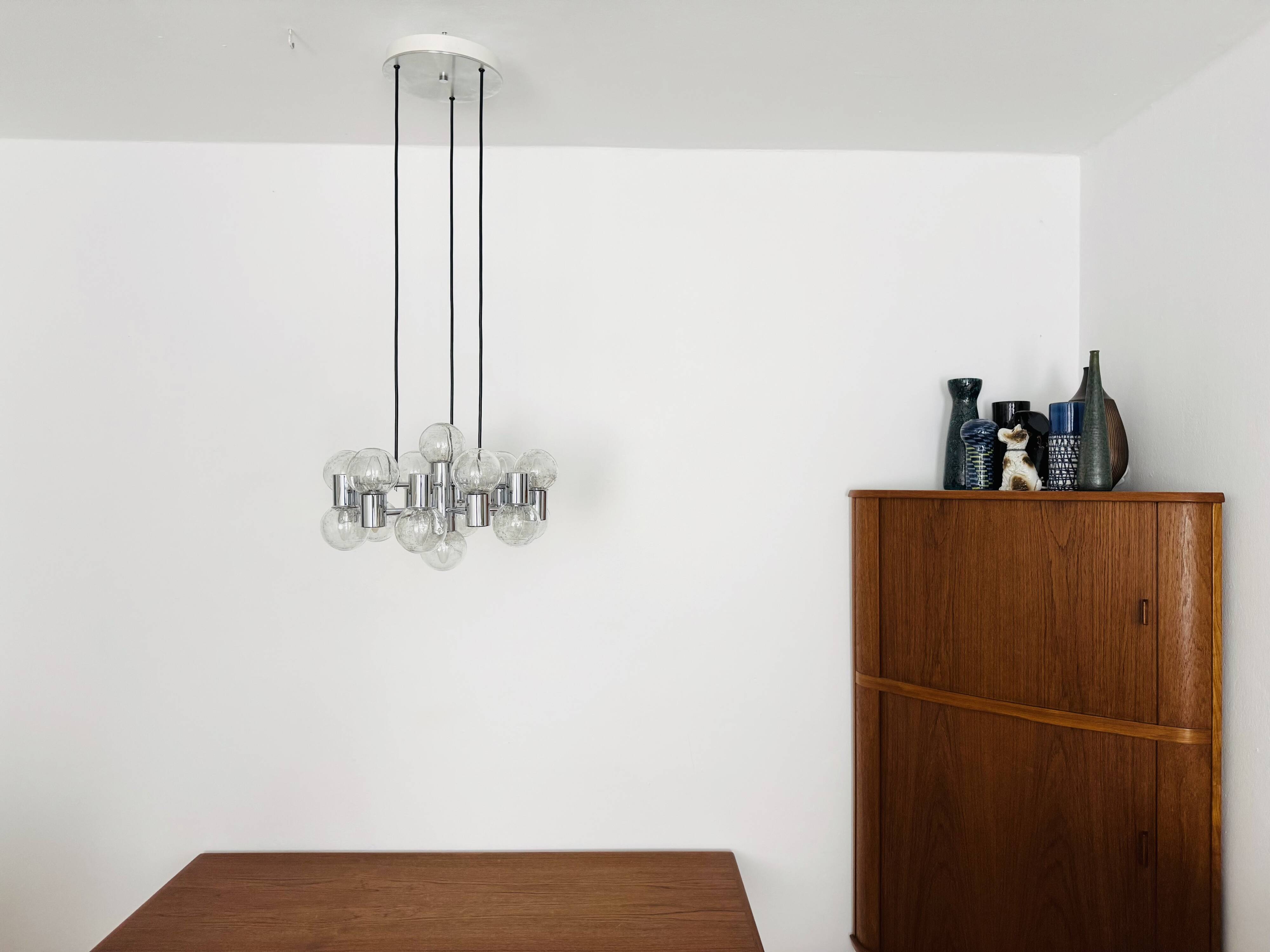 Chromed 1970s Sputnik Chandelier by Doria