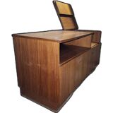 Meuble vinyles et enceintes 1960 scandinave teck
