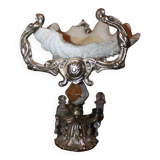 Napoleon III shell stoup in bronze and onyx