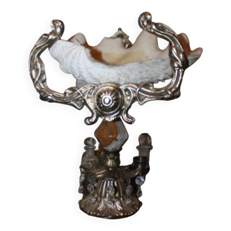 Napoleon III shell stoup in bronze and onyx