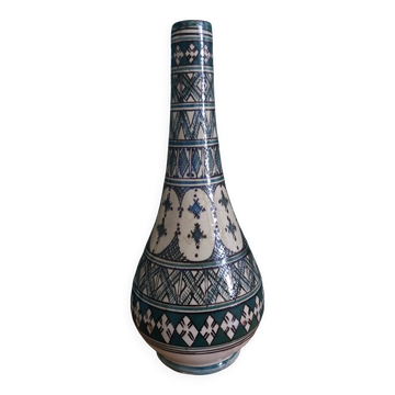 Pied de lampe, vase en terre cuite Safi Maroc
