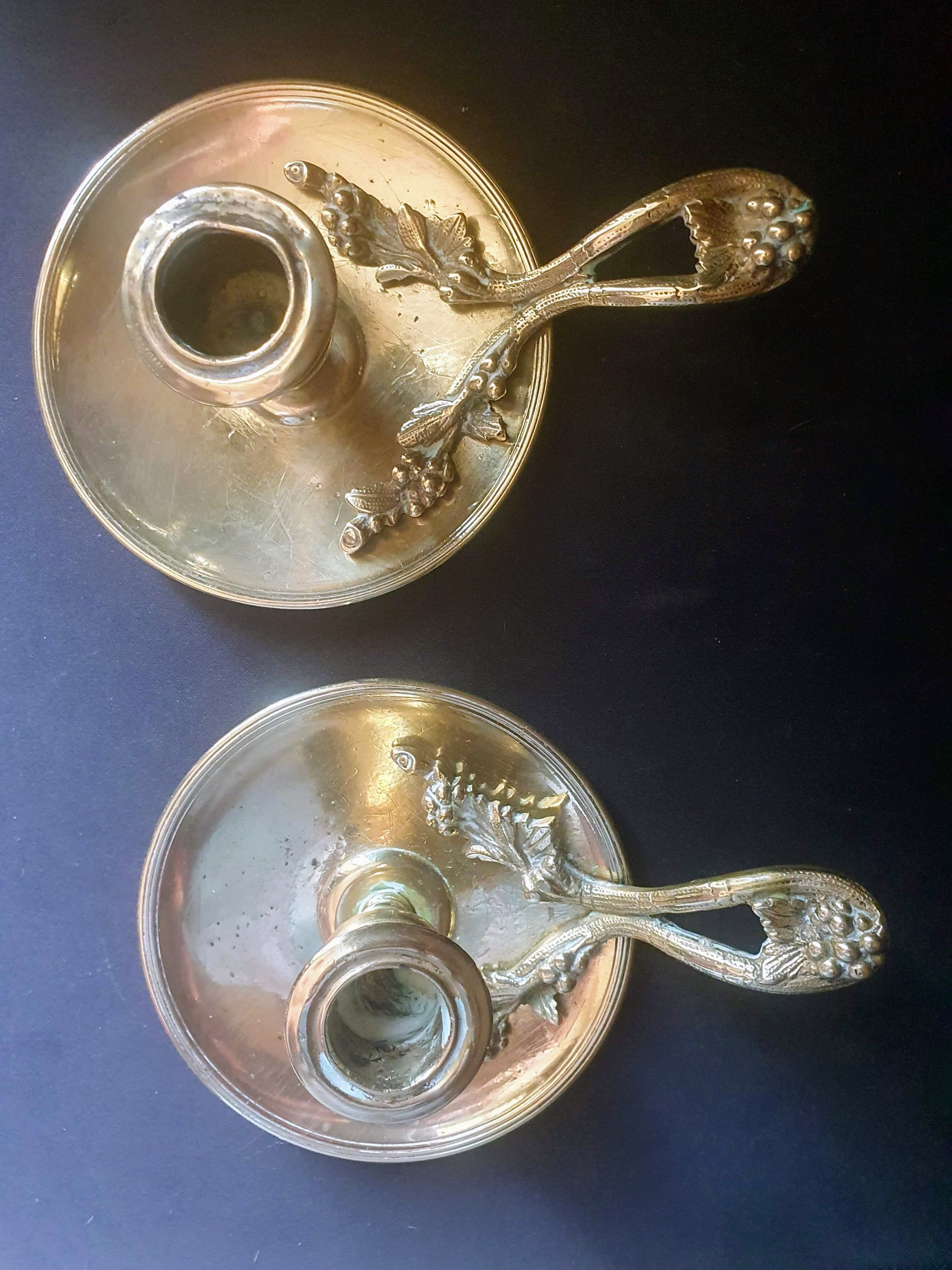 Pair of hand candle holders