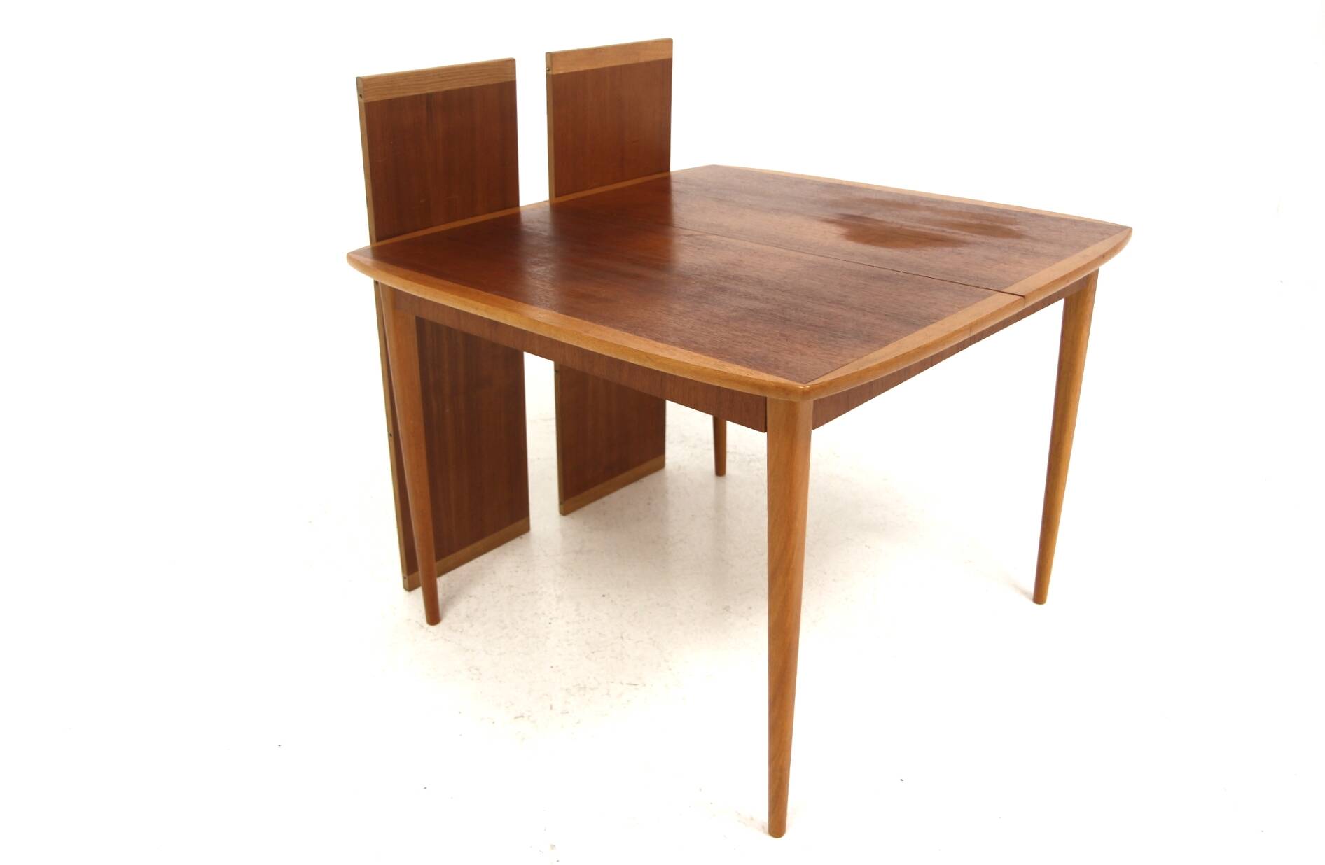 Scandinavian teak and oak dining table, Sweden, 1960s