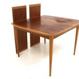 Scandinavian teak and oak dining table, Sweden, 1960s