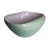 Bowl cut fruit in ceramic free-form 1958 email Green