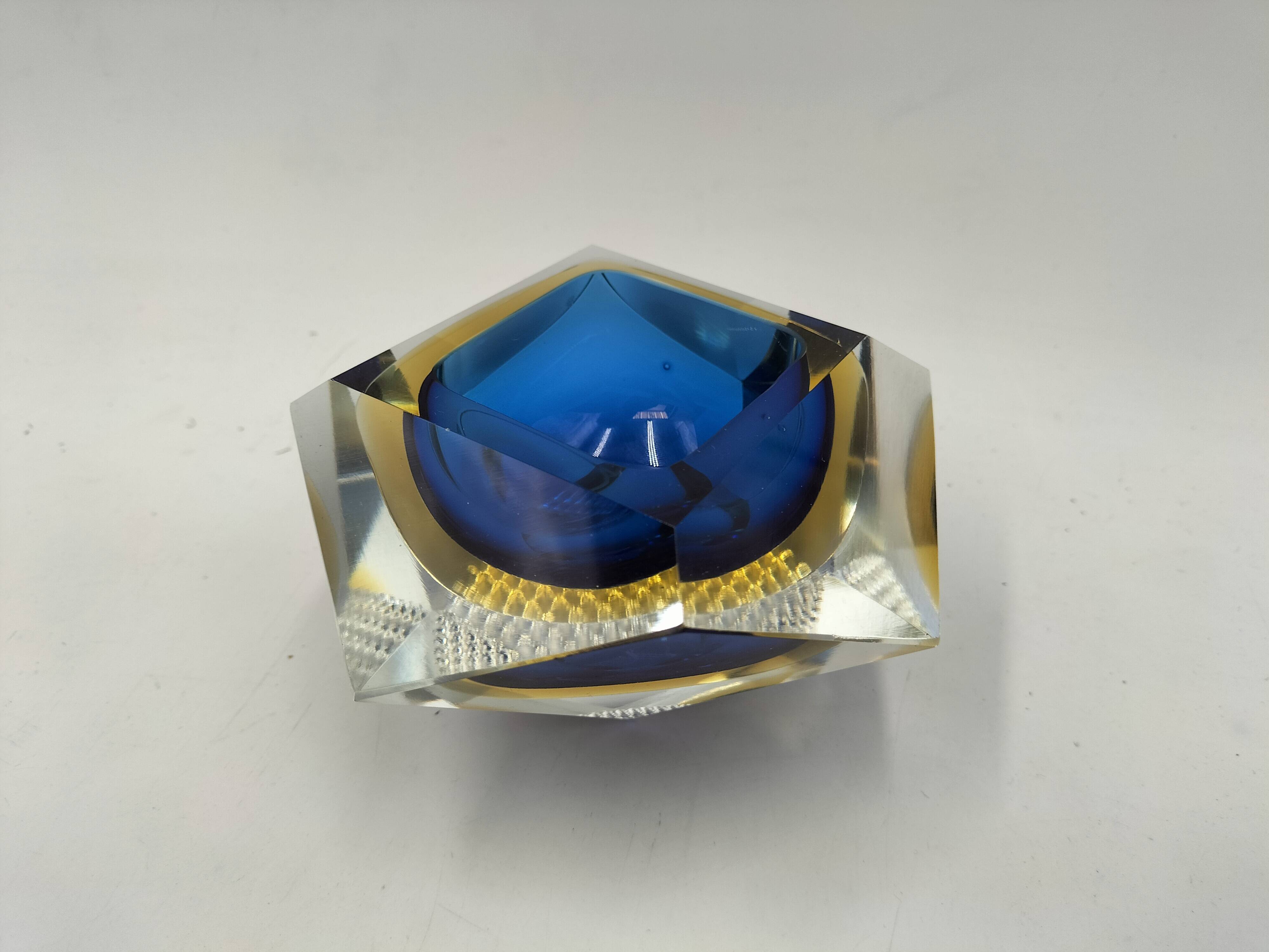 Cendrier sommerso en verre de murano