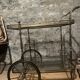 Drinks trolley, brass serving cart
