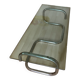 Chrome and smoked glass coffee table