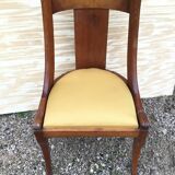 Pair of style restoration gondola chairs in mahogany XXth