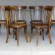 6 Fischel bistro chairs no. 409, circa 1935, wooden seat, not Thonet.