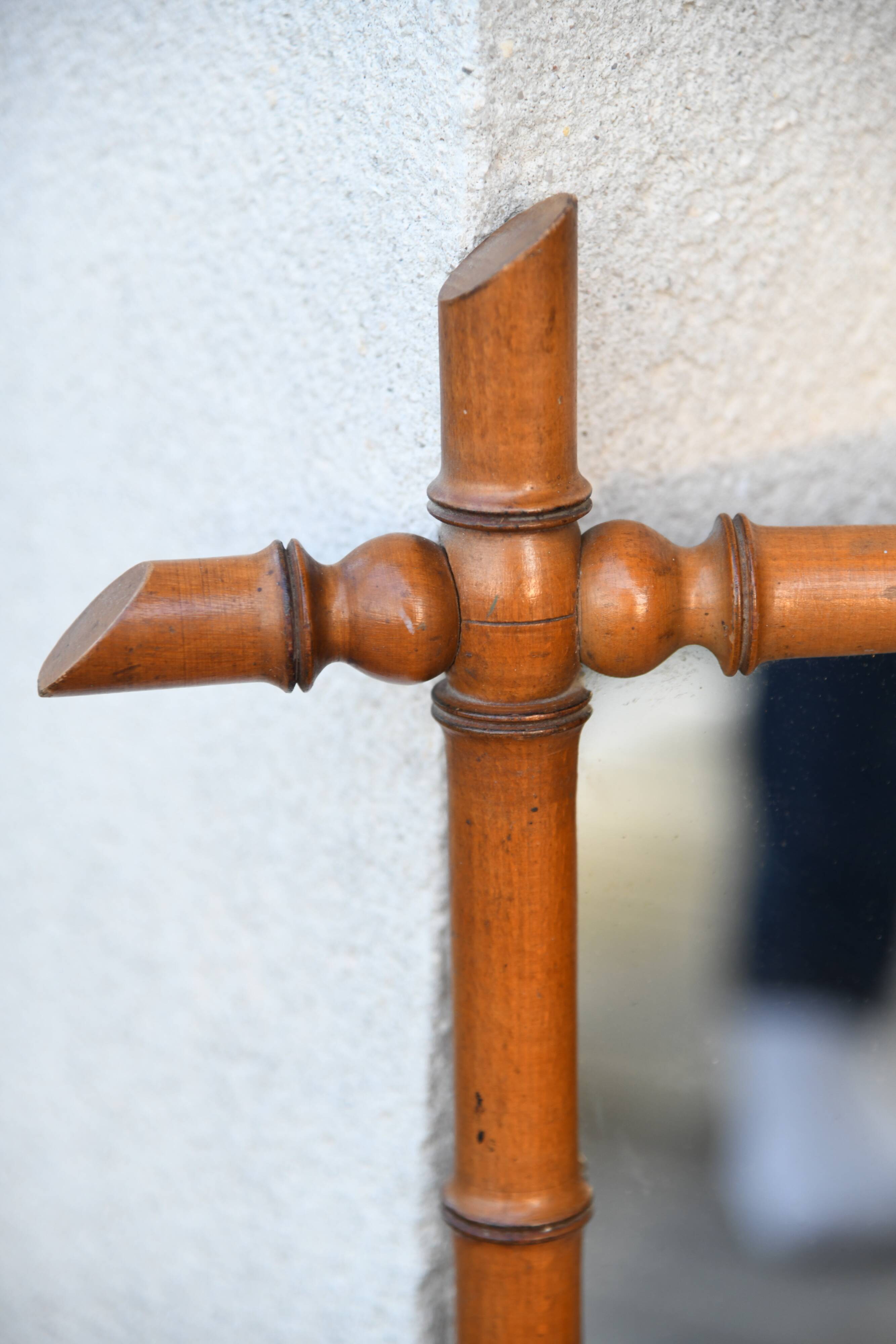 Vintage bamboo mirror