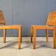 Vintage teak dining chairs set of 6 - 1980s