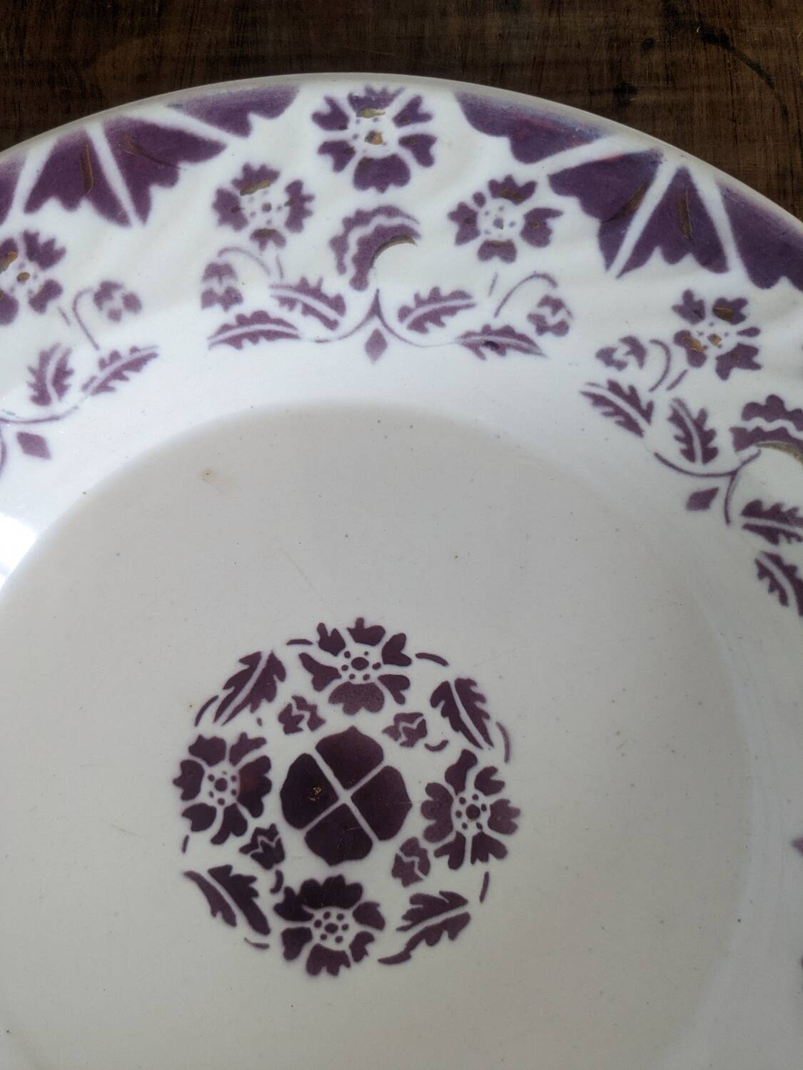 Digoin Sarreguemines dish purple