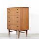 Midcentury Chest of Drawers / Tall Boy in Teak by Nathan. Vintage Modern /