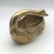 Vintage swan pocket emptier cachepot in gilded brass
