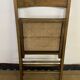 Chaise pliante en bois et cannage vintage
