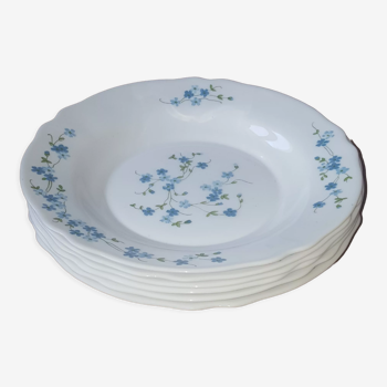 6 assiettes creuses Arcopal Veronica