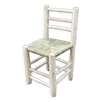 Wooden and rope chair