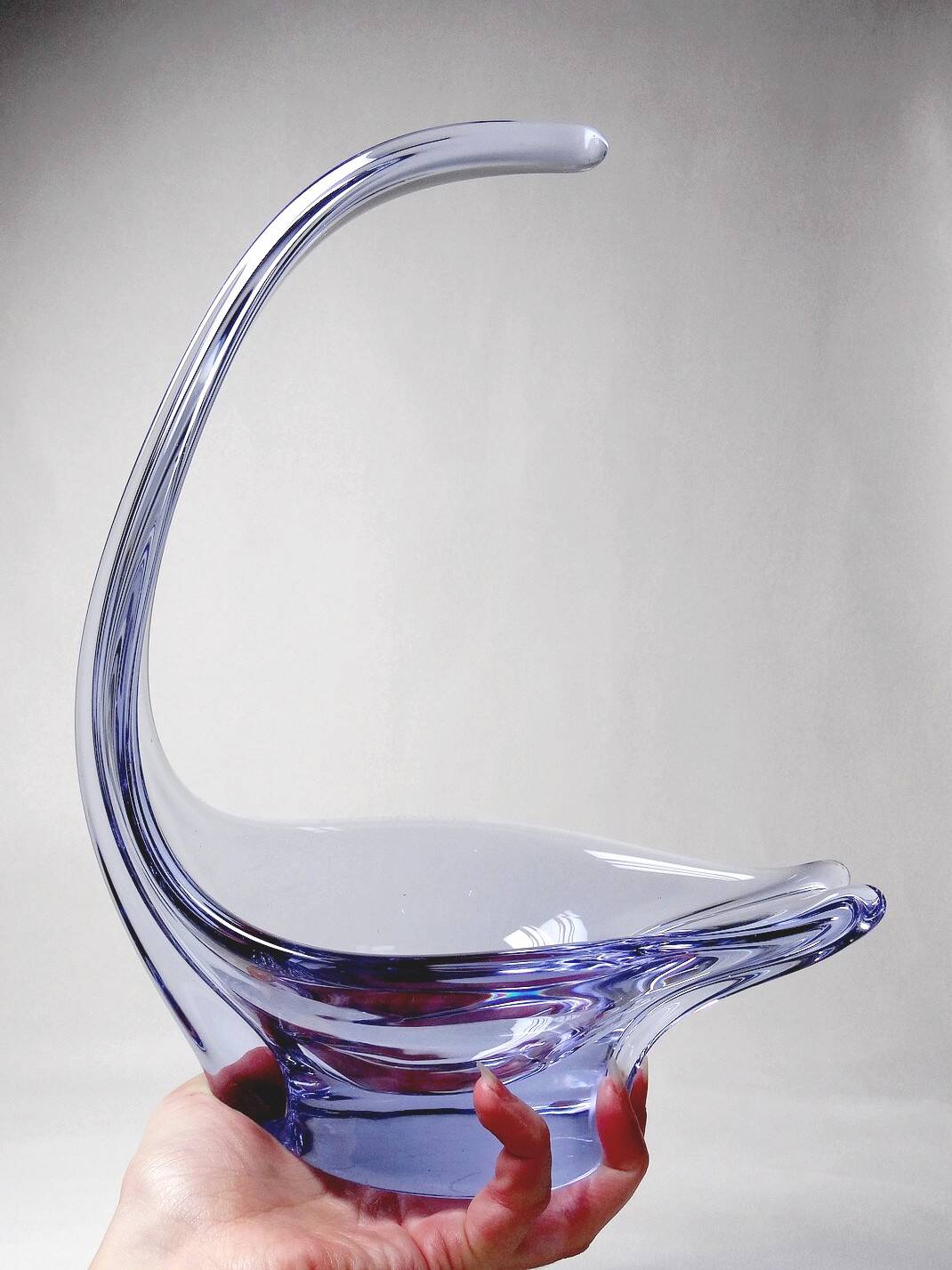 Purple crystal empty pocket cup free form 50s-60s